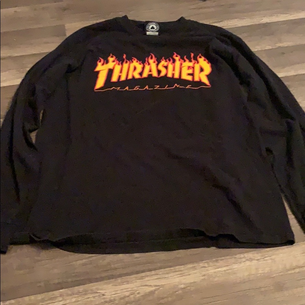 black thrasher shirt